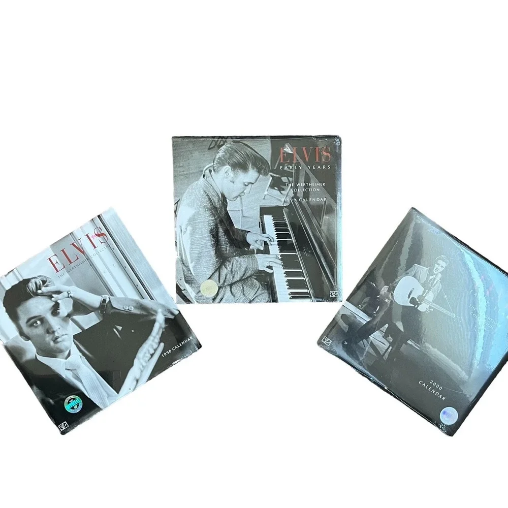 Lot of 3 Elvis Presley Calendars Vintage Sealed 1998 1999 2000 The King